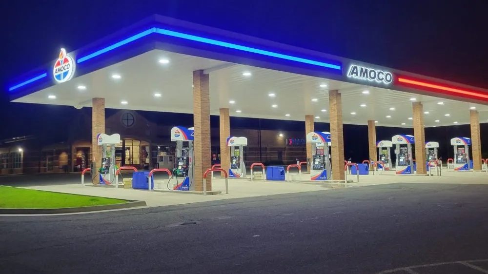 Amoco branded fuel station